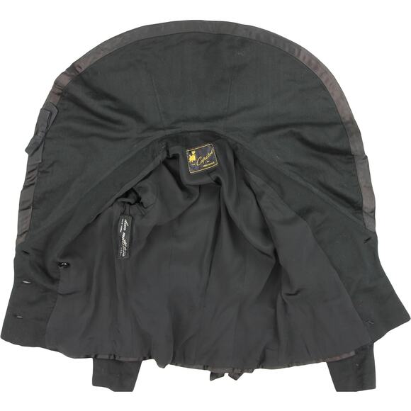 60s Vintage Dan Millstein Wool Cropped Pin Up Rockabilly Blazer Jacket Coat - Picture 3 of 10